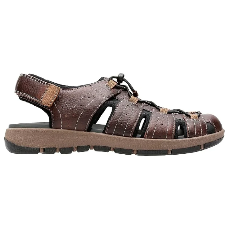 Clarks Brixby Cove Dark Brown Leather Sandal (Men's)