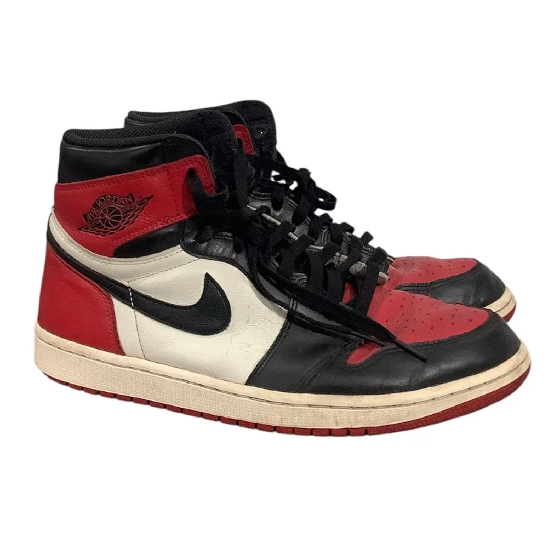 Jordan/Hi-Sneakers/US 10.5/Leather/RED/Bred Toe