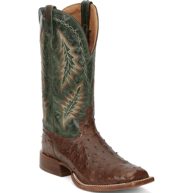 Tony Lama Men's Hayden Bourbon Brown Ostrich Exotic Western Boots EP8270