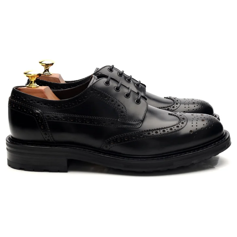 Black Leather Derby Brogues UK 7 EU 41