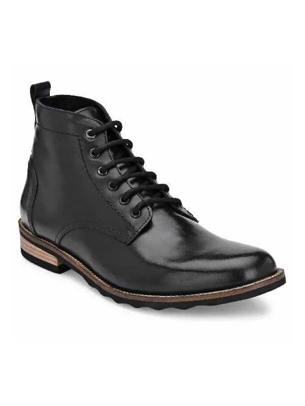 MEN'S BURNISH LEATHER LACE UP ANKLE BOOT