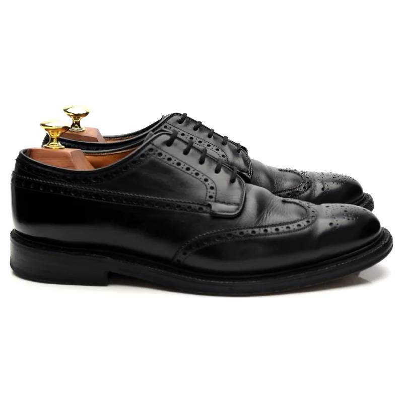 'Grafton' Black Leather Derby Brogues UK 7.5 F