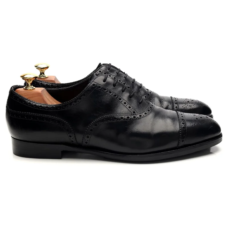 'Asquith' Black Leather Oxford Brogues UK 8.5 E