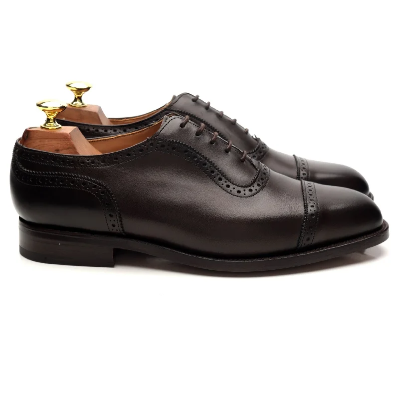 'Belgrave' Dark Brown Leather Oxford Brogue UK 7.5