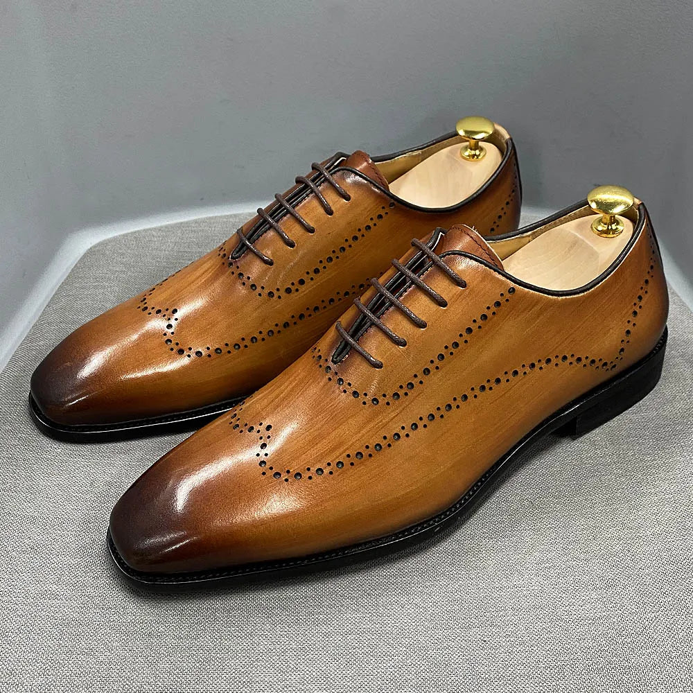 Punteggiato - luxury oxford leather dress shoes for men