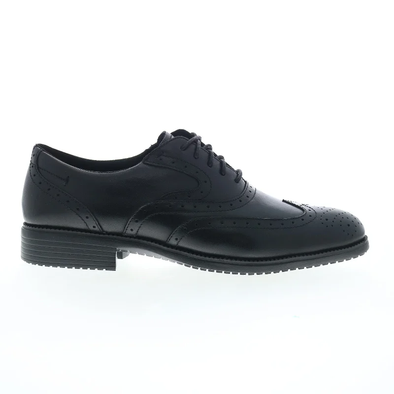 Rockport Total Motion Dressport Wingtip Mens Black Wide Oxfords Shoes