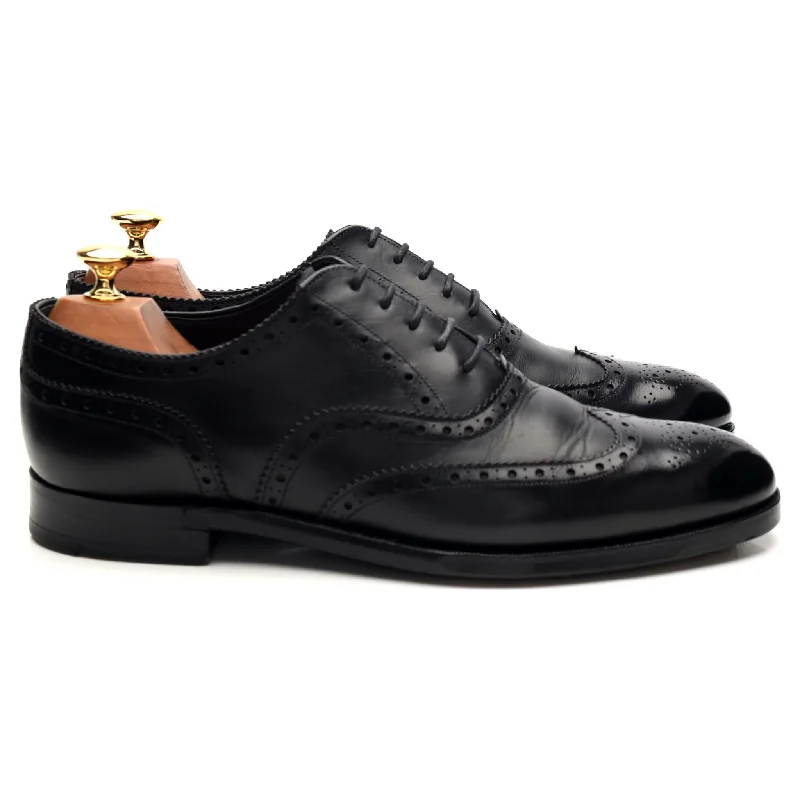 Poulson Skone & Co Black Leather Oxford Brogues UK 9 E