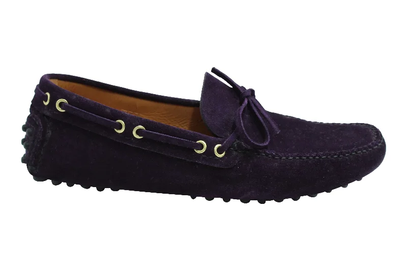 Tod's Gommino Driving Shoes in Purple Suede