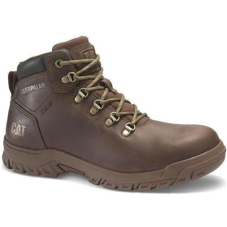 CAT Womens Mae Steel Toe Waterproof Work Shoe - Brown - P91011