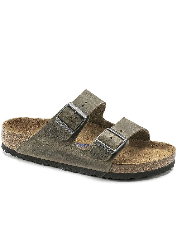 Birkenstock Men's Arizona Soft Footbed Oiled Leather Regular Sandals