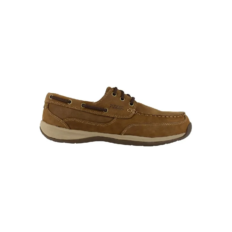 Sailing Club Steel-Toe Slip On Work Shoe Brown