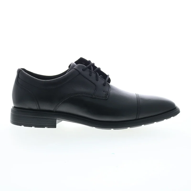 Rockport Dressports Work Cap Toe Mens Black Wide Oxfords Cap Toe Shoes