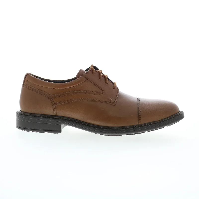 Rockport Tanner Cap Toe Mens Brown Wide Oxfords & Lace Ups Cap Toe Shoes