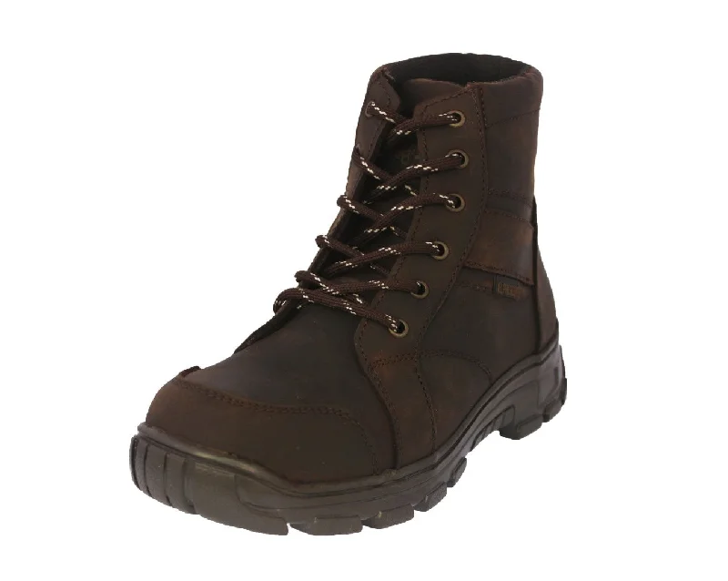 Mens #T500 Brown Tactical Work Boots  Leather - Soft Toe