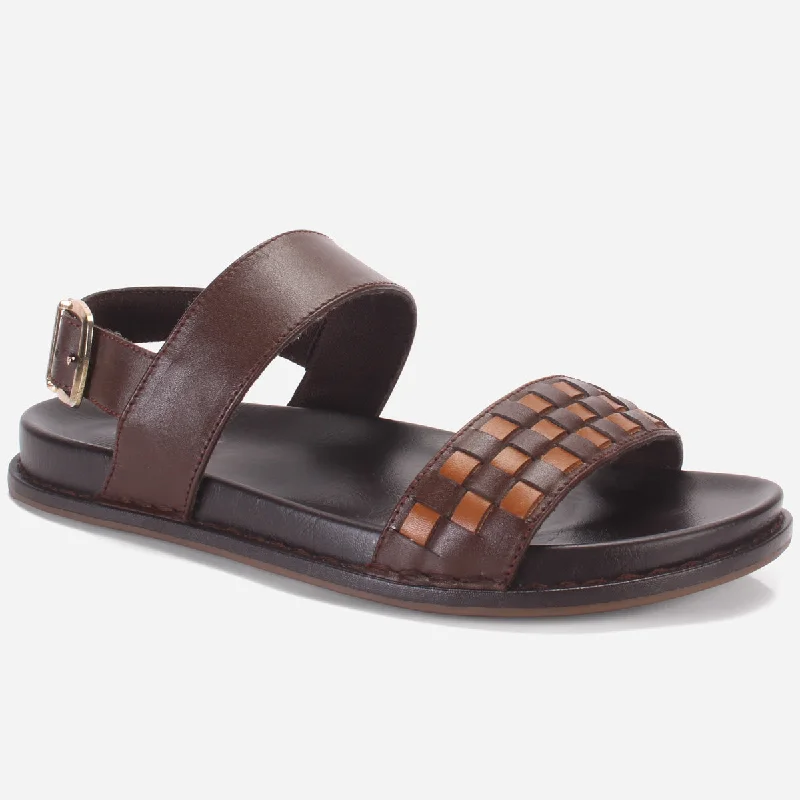 Men "VARGO" Leather Designer Summer Flat Sandals