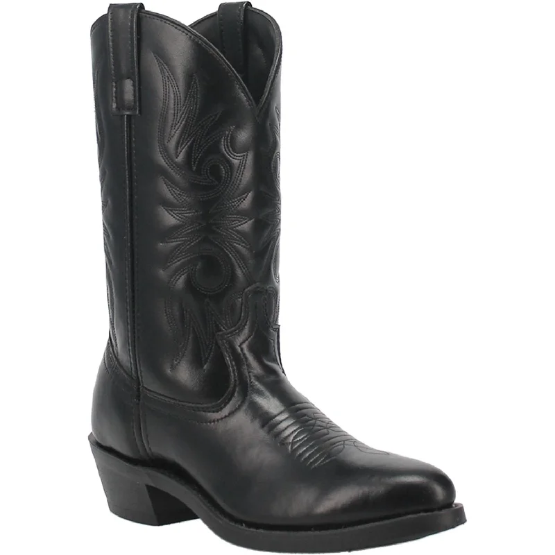 Laredo Men's Paris Black Leather Cowboy Boots 4240