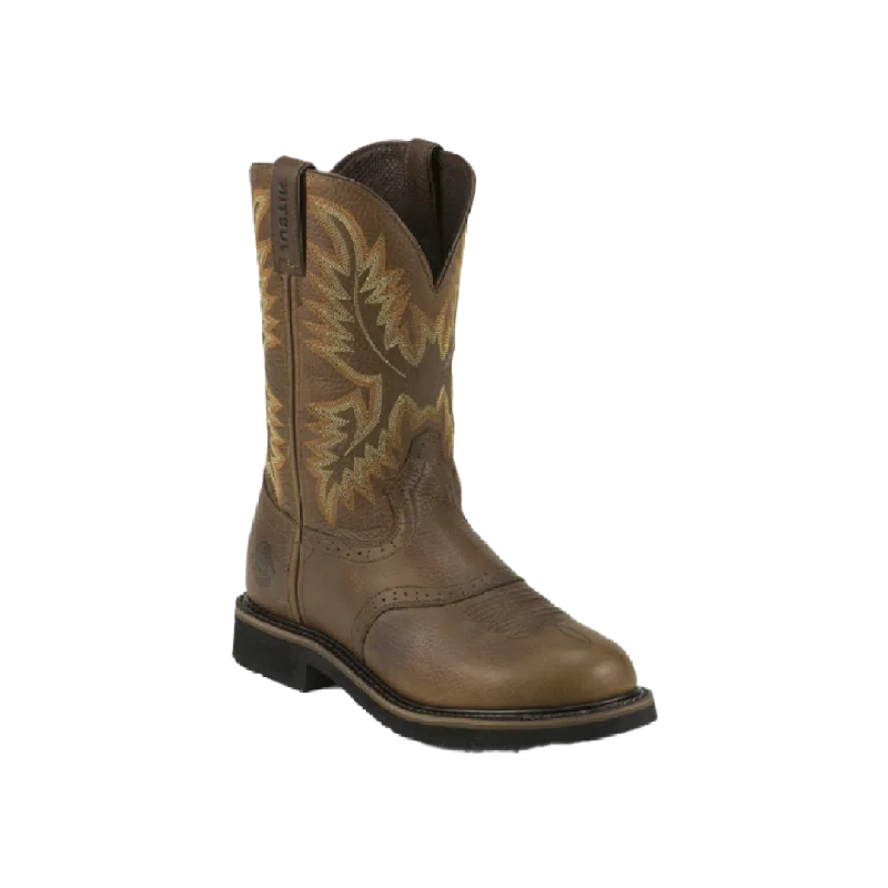 Justin Men's Sunset Brown Cowhide Stampede Work Boots