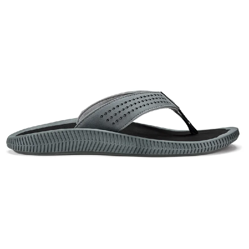 OluKai Ulele Flip Flop Dark Shadow/Black (Men's)