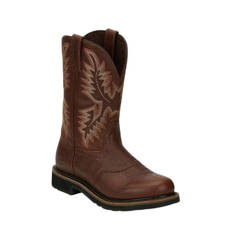 Justin Men's Original Brown Wellington Work Boot