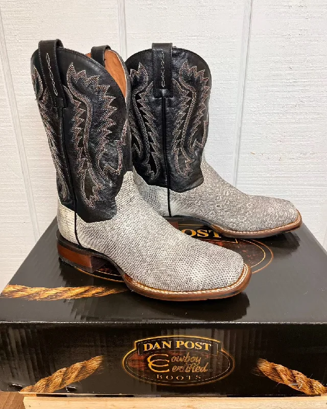 Dan Post Men's Elgin Lizard Black Round Toe Cowboy Boots DP4181